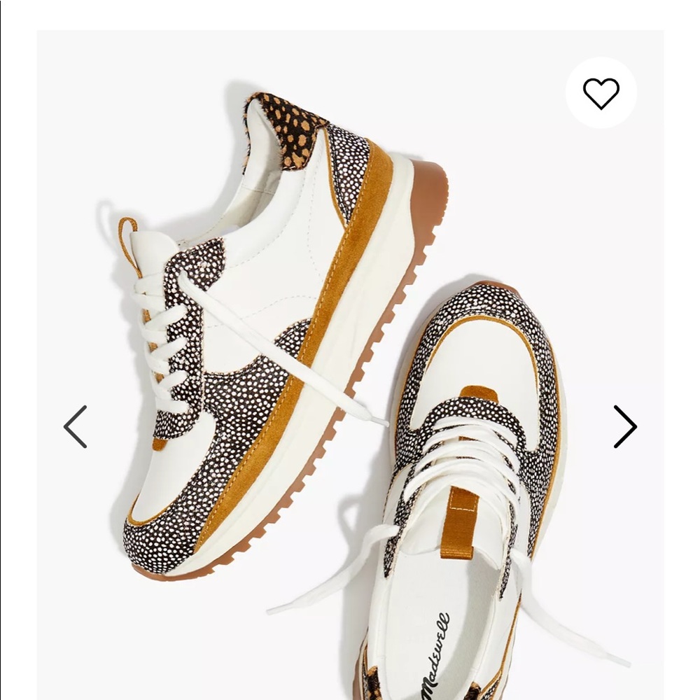 Kickoff Trainer Sneakers in Leather and Spot Mix